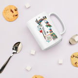 Manila Philippines Coffee Mug White Glossy Cup Personalized Custom City Name